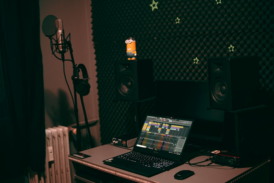 music studio recording session